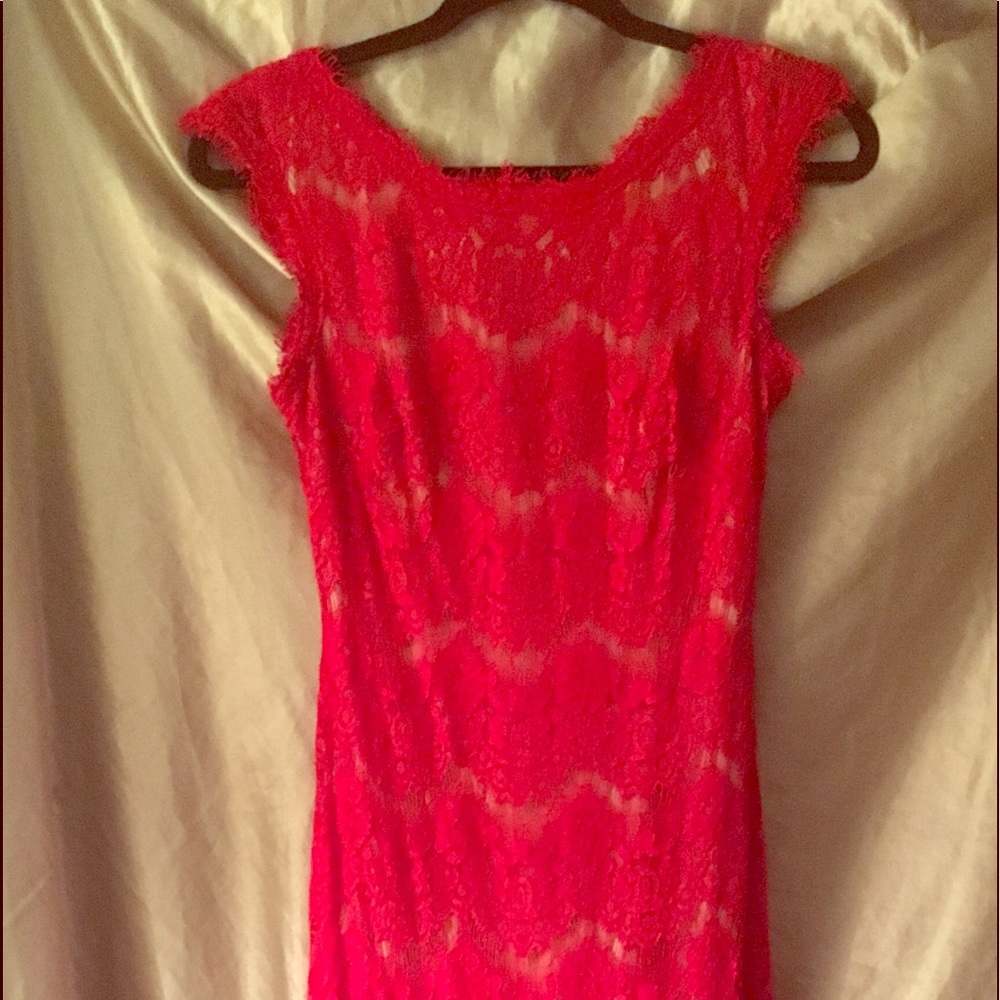 Red Lace Cocktail Dress